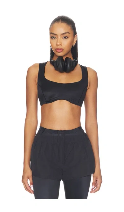Nikeskims Shine Open Scoop Bra In Obsidian