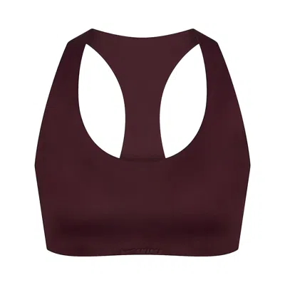 Pre-owned Nikeskims Shine Racer Back Bra 'currant' | Red | Women's Size Xxl