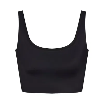 Pre-owned Nikeskims Shine Scoop Neck Bra Top 'obsidian' | Black | Women's Size Xxs