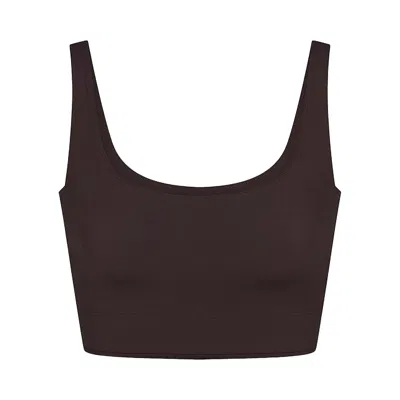 Pre-owned Nikeskims Shine Scoop Neck Bra Top 'phoenix' | Brown | Women's Size Xxxl