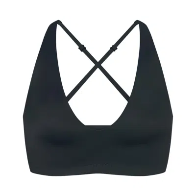 Pre-owned Nikeskims Shine V-neck Bra 'dark Teal/dark Teal' | Blue | Women's Size 109