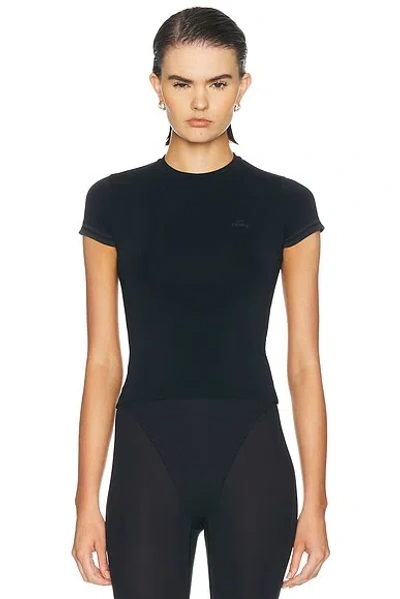 Nikeskims Stretch Knit Crop Crewneck Tee In Blue