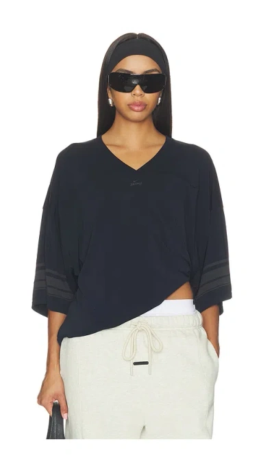 Nikeskims Stretch Knit V- Neck Top In Black