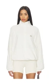 Nikeskims Womens Ivory Stretch Nylon Oversized Track Jacket Xxs In White