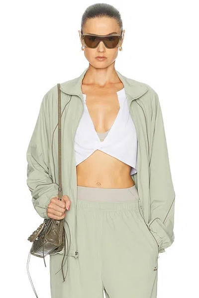 Nikeskims Stretch Nylon Oversized Jacket In Green