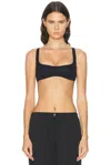 Nikeskims Studio Stretch Micro Bra In Obsidian