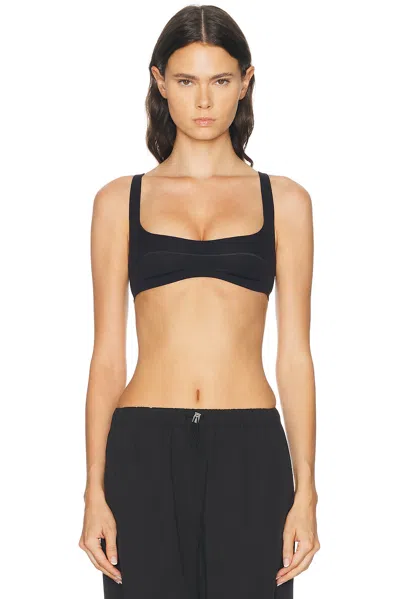Nikeskims Studio Stretch Micro Bra In Obsidian