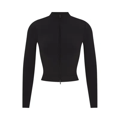 Pre-owned Nikeskims Vintage Seamless Full-zip Jacket 'obsidian/obsidian' | Black | Women's Size Xl