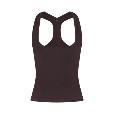 Pre-owned Nikeskims Vintage Seamless Racer Back Tank 'phoenix' | Brown | Women's Size Xxs