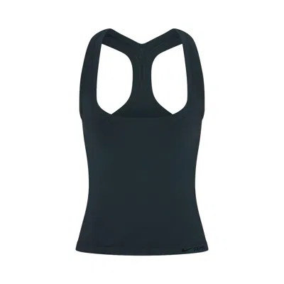 Pre-owned Nikeskims Vintage Seamless Racerback Tank Top 'dark Teal/dark Teal' | Blue | Women's Size S
