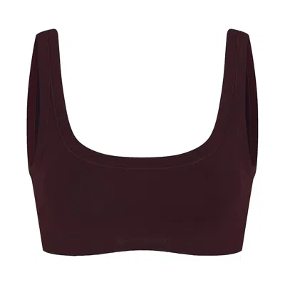 Pre-owned Nikeskims Vintage Seamless Scoop Neck Bra 'currant' | Red | Women's Size S
