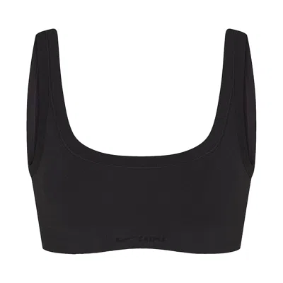 Pre-owned Nikeskims Vintage Seamless Scoop Neck Bra 'obsidian' | Black | Women's Size M