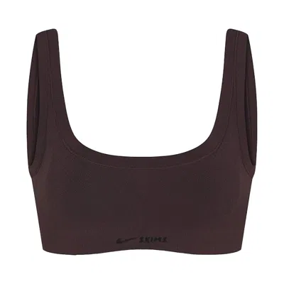 Pre-owned Nikeskims Vintage Seamless Scoop Neck Bra 'phoenix' | Brown | Women's Size Xxs