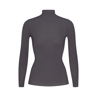 Pre-owned Nikeskims Vintage Weightless Layers Mock Neck Long Sleeve Top 'lead' | Grey | Women's Size S