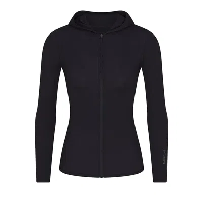 Pre-owned Nikeskims Vintage Weightless Layers Zip Up Hoodie 'obsidian' | Black | Women's Size M