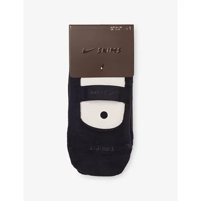 Nikeskims Womens Dri-fit Pilates Grip Cotton-blend Socks Nskm Obsidian In Multi