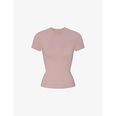 Nikeskims Womens Himalayan Matte Padded Baby Tee Jersey T-shirt Xs In Pink