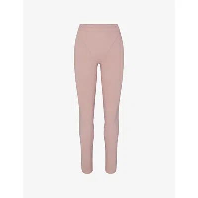 Nikeskims Womens Himalayan Matte V-panel Workout Leggings Xxl In Pink