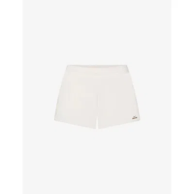Nikeskims Womens Ivory Stretch Nylon 2-inch Runner Shorts Xl In White