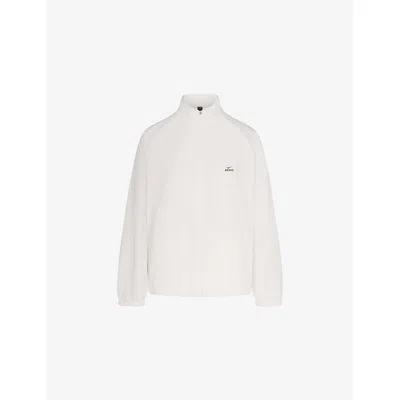 Nikeskims Womens Ivory Stretch Nylon Oversized Track Jacket Xxs In White