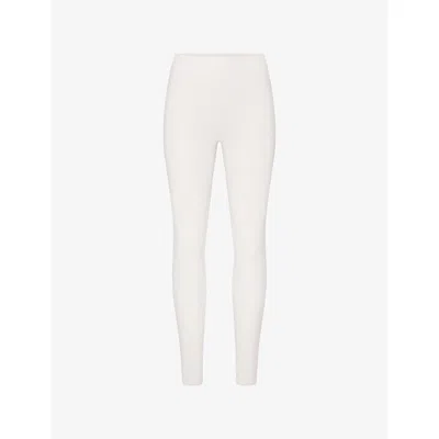 Nikeskims Womens Ivory Matte High-waisted 26-inch Leggings In White
