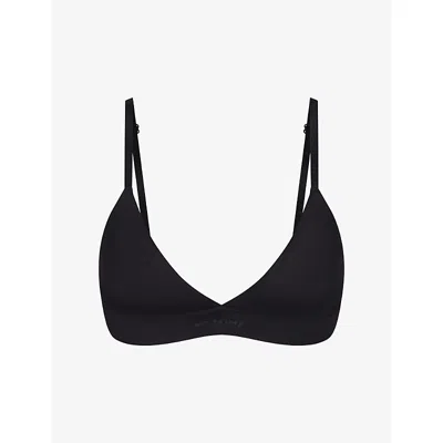 Nikeskims Womens Obsidian Shine Triangle Sports Bra In Black