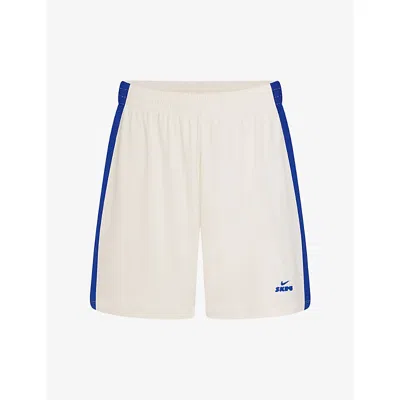 Nikeskims Womens Stretch Knit Flowy Shorts Ivory/nskm Cobalt Xl