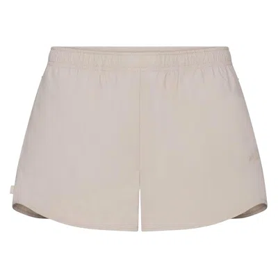 Pre-owned Nikeskims Woven Nylon 2.5" Runner Shorts 'stone' | Tan | Women's Size 109 In Brown
