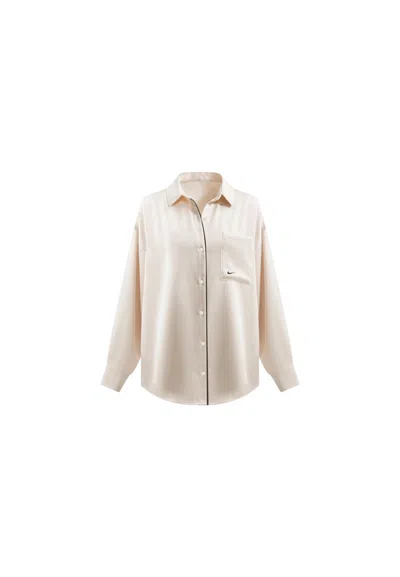 Nike-sportswear Shirt Woman Nike Sportswear Im0575-072 In Ivory