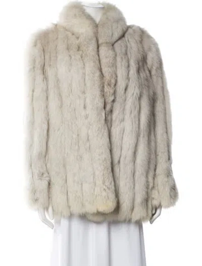 Pre-owned Niki Fox Fur Jacket In Neutral