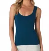 Nikibiki Clean Line Textured Sweetheart Tank Top In Blue In Blue