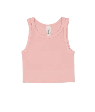 Nikibiki Junior Women's Sawyer Chevron Highneck Crop Top In Light Pink