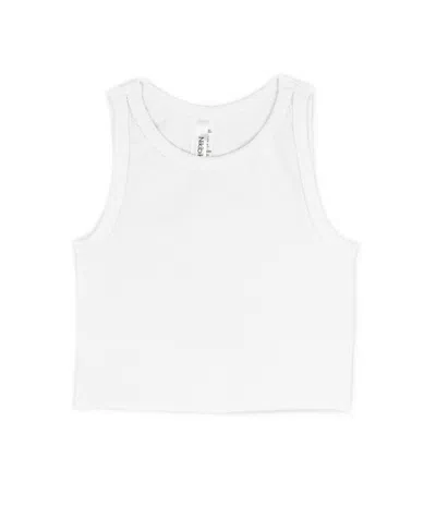 Nikibiki Junior Women's Sawyer Chevron Highneck Crop Top In White