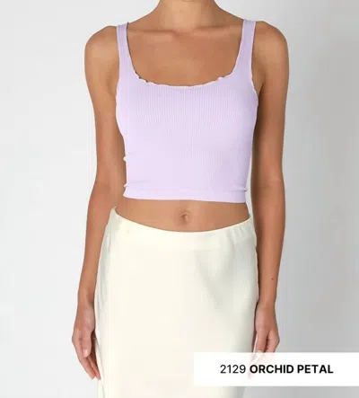 Nikibiki Lettuce Edge Crop Top In Orchid Petal In Multi
