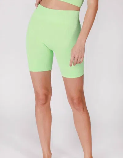 Nikibiki Ribbed High Waist Short In Apple Mint In Green