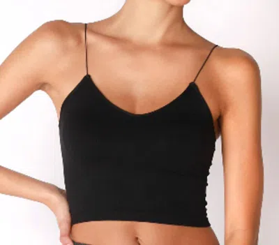 Nikibiki Skinny Strap Cropped Cami In Black
