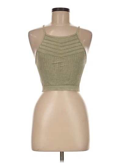 Pre-owned Nikibiki Sleeveless Top Green Halter Neckline Tops