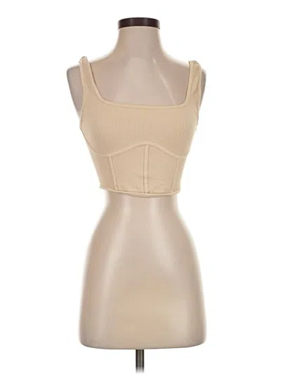 Pre-owned Nikibiki Sleeveless Top Tan Strapless Neckline Tops