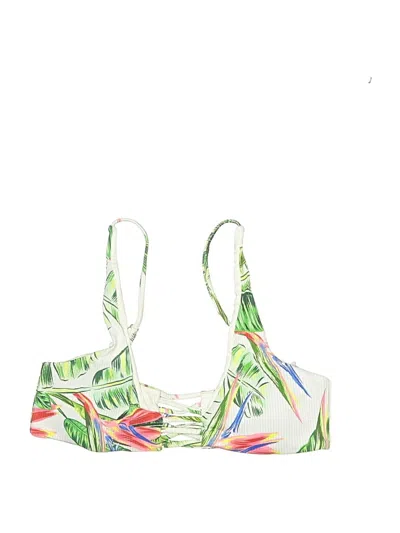 Pre-owned Nikibiki Swimsuit Top White Print Pattern Swimwear