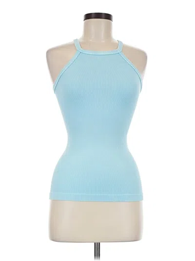 Pre-owned Nikibiki Tank Top Blue Halter Neckline Tops