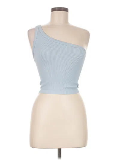 Pre-owned Nikibiki Tank Top Blue One Shoulder Neckline Tops
