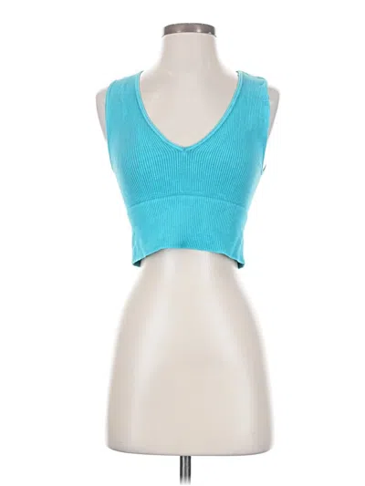 Pre-owned Nikibiki Tank Top Blue Strapless Neckline Tops