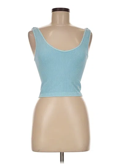 Pre-owned Nikibiki Tank Top Blue Strapless Neckline Tops