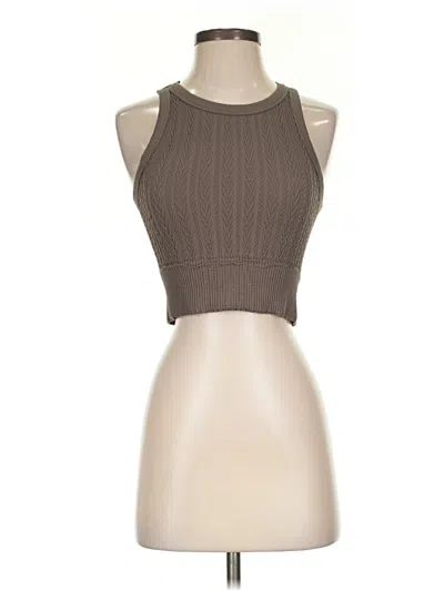 Pre-owned Nikibiki Tank Top Brown Halter Neckline Tops