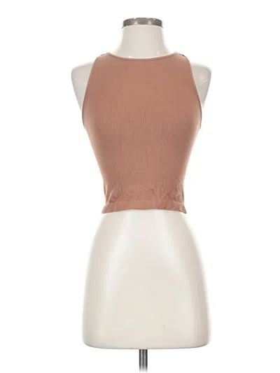 Pre-owned Nikibiki Tank Top Brown Halter Neckline Tops