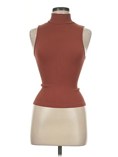 Pre-owned Nikibiki Tank Top Brown Turtleneck Tops