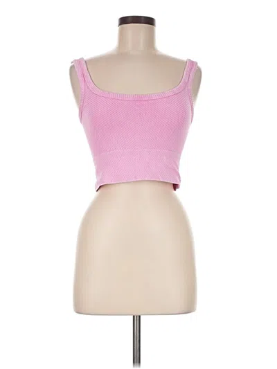 Pre-owned Nikibiki Tank Top Pink Strapless Neckline Tops