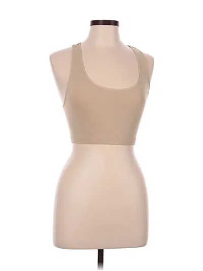 Pre-owned Nikibiki Tank Top Tan Halter Neckline Tops