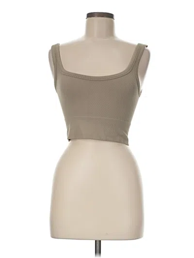 Pre-owned Nikibiki Tank Top Tan Strapless Neckline Tops