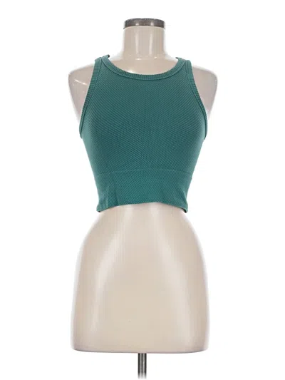 Pre-owned Nikibiki Tank Top Teal Halter Neckline Tops